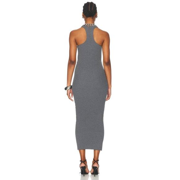 Stella McCartney Falabella Chain Dress in Dark Grey Melange M - Picture 3 of 4